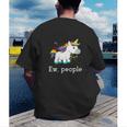 Ew People Unicorn Lover Introvert Rainbow Unicorn Men's Back Print T-Shirt Ew People Unicorn Lover Introvert Rainbow Unicorn Men's Back Print T-Shirt