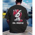 Ew People Unicorn Sarcastic Humor Introvert Men's Back Print T-Shirt Ew People Unicorn Sarcastic Humor Introvert Men's Back Print T-Shirt