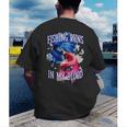 Fishing Runs In My Blood Introvert Hobby Antisocial Men's Back Print T-Shirt