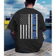 Funny Class Of 2021 American Flag Senior Graduation Men's Back Print T-Shirt