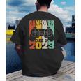 GAME OVER Class Of 2023 Video Games Vintage Graduation Gamer Men's Back Print T-Shirt