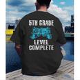 Gamer Graduation 5th Grade Level Complete Video Games Boys Men's Back Print T-Shirt