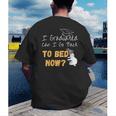 I Graduated Can I Go Back To Bed Now Graduation Sloth Men's Back Print T-Shirt