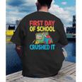 Graduation First Day Of School Crushed It Men's Back Print T-Shirt