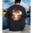 Graduation Fox School Bachelor Master Doctor Study Men's Back Print T-Shirt