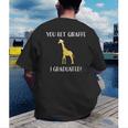 Graduation Shirt You Bet Giraffe I Graduated Pun Men's Back Print T-Shirt