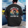 Hang On Let Me Overthink Cat Coffee Retro Introvert Men's Back Print T-Shirt Hang On Let Me Overthink Cat Coffee Retro Introvert Men's Back Print T-Shirt