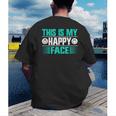 This Is My Happy Face Introvert Men's Back Print T-Shirt This Is My Happy Face Introvert Men's Back Print T-Shirt