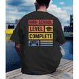 High School Level Complete Class Of 2024 Senior Graduation Men's Back Print T-Shirt