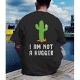 I'm Not A Hugger Cactus Not a Hugger Introvert Cute Men's Back Print T-Shirt