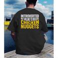 Introvert Antisocial Chicken Nugget Lover Foodie Men's Back Print T-Shirt Introvert Antisocial Chicken Nugget Lover Foodie Men's Back Print T-Shirt