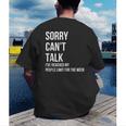 Introvert Can't Talk Reached People Limit For The Week Men's Back Print T-Shirt