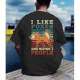 Introvert Fox Animal Lover Saying Loner Antisocial Men's Back Print T-Shirt