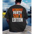 Introvert Party Solo Edition Sarcastic People Hater Men's Back Print T-Shirt