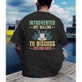 Introvert Saying Antisocial Sarcasm Introverts Men's Back Print T-Shirt Introvert Saying Antisocial Sarcasm Introverts Men's Back Print T-Shirt
