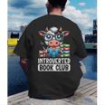 Introverted Book Club Reading Lover Cow Men's Back Print T-Shirt
