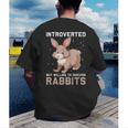 Introverted Rabbits Bunny Lover Rabbit Introvert Men's Back Print T-Shirt