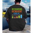 Introverted Recharging Introvert Saying Sarcasm Men's Back Print T-Shirt Introverted Recharging Introvert Saying Sarcasm Men's Back Print T-Shirt
