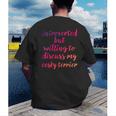 Introverted Willing To Discuss Cesky Terrier Introvert Men's Back Print T-Shirt