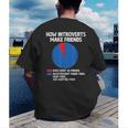 How Introverts Make Friends Sayings For Introverts Men's Back Print T-Shirt How Introverts Make Friends Sayings For Introverts Men's Back Print T-Shirt