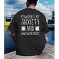Introverts Social Anxiety Powered By Anxiety And Awkwardness Men's Back Print T-Shirt