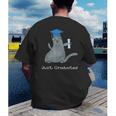 Just Graduated Cat With Graduation Cap And Diploma For Men Women Girls Kids Men's Back Print T-Shirt