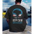 Keep Calm Earthlings Are Strange Alien Introvert Men's Back Print T-Shirt
