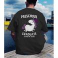 Kids Class Of 2018 Unicorn Preschool Graduation For Girls Men's Back Print T-Shirt