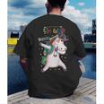 Kids Dabbing Unicorn Graduation 5th Grade Class Of 2019 Men's Back Print T-Shirt