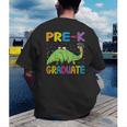 Kids Pre-K Graduate Brontosaurus Dino Pre Kindergarten Graduation Men's Back Print T-Shirt