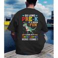 Kids So Long Pre-K Preschool Graduation Kindergarten Here I Come Men's Back Print T-Shirt