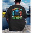 Kindergarten Level Complete Graduation Class 2025 Gamer Boys Men's Back Print T-Shirt