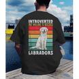Labrador Retriever Introvert White Lab Men's Back Print T-Shirt