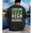 Leveling Up To High School Tee Shirt Gaming Graduation Men's Back Print T-Shirt