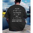 Math Formula Tshirt Graduation Teachers Students Men's Back Print T-Shirt