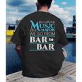 Music Major Student Pun Graduation Men's Back Print T-Shirt