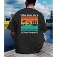 I Like Music More Than People Introvert Saying Quote Men's Back Print T-Shirt I Like Music More Than People Introvert Saying Quote Men's Back Print T-Shirt