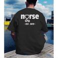 New Nurse Est 2019 Nursing School Graduation Men's Back Print T-Shirt