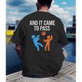 And It Came To Pass Book Of Mormon LDS Missionary Men's Back Print T-Shirt