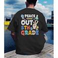 Peace Out 5th Grade Fifth Grade Graduation T-Shirt Men's Back Print T-Shirt
