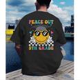 Peace Out 5th Grade Graduation Last Day Of School Men's Back Print T-Shirt