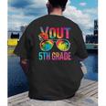 Peace Out 5th Grade Tie Dye Graduation Last Day Of School Men's Back Print T-Shirt