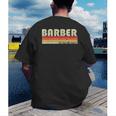 Personal Christmas Retro Vintage Graduation BARBER Job Title Profession Birthday Worker Idea Men's Back Print T-Shirt