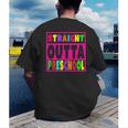 Pink STRAIGHT OUTTA Preschool PRE-K Graduation Men's Back Print T-Shirt