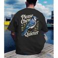Please Chew Quieter Introvert Christmas Bird Watcher Men's Back Print T-Shirt