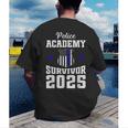 Police Academy Survivor 2025 Graduation Police School Men's Back Print T-Shirt