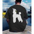 Poodle Graduation Dog Graduate Men's Back Print T-Shirt
