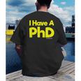 Pretty Huge Dick Joke Graduation PhD Humor Men's Back Print T-Shirt