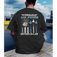Proud Air Force Mother-In-Law US Air Force Graduation Men's Back Print T-Shirt