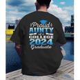 Proud Aunty Of 2024 College Graduate Family 24 Graduation Men's Back Print T-Shirt